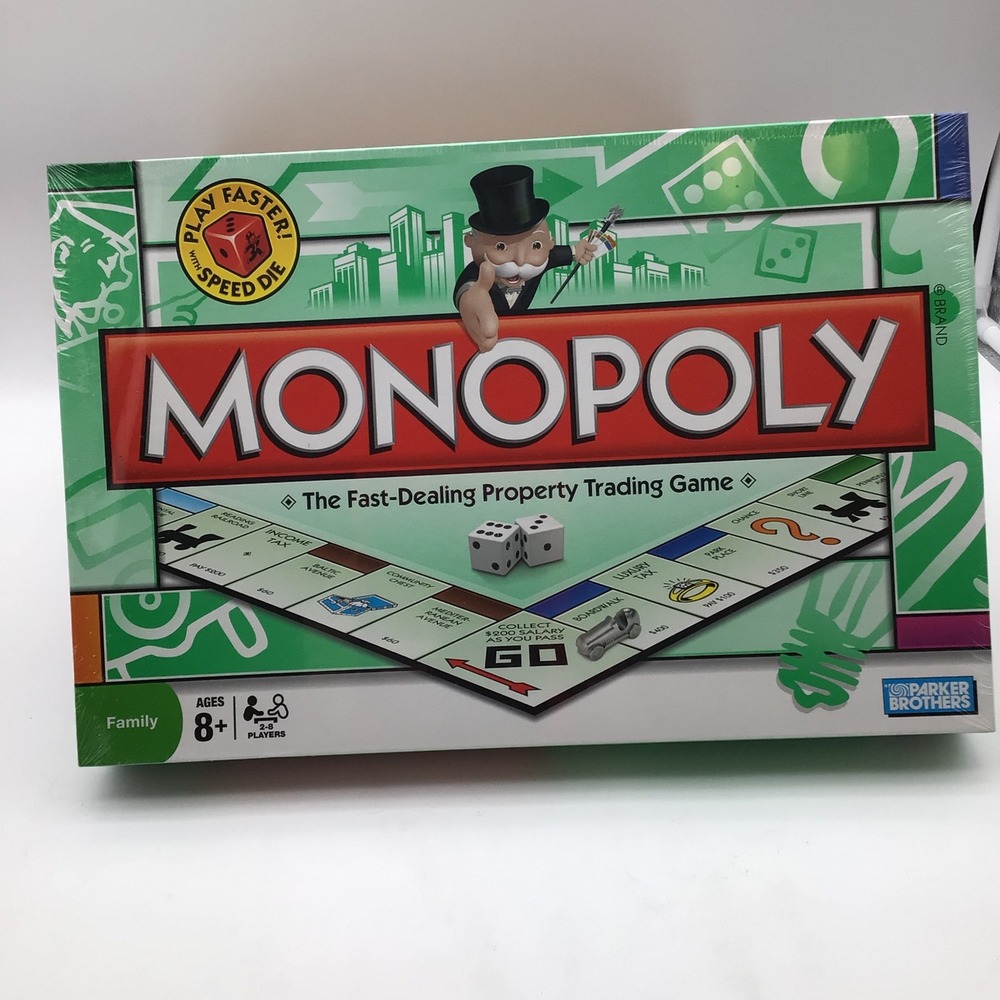Monopoly The Fast Dealing Property Trading Board Game‎ 2008 with Speed Die New